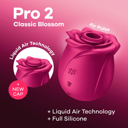 Вакуумний кліторальний стимулятор Satisfyer Pro 2 Classic Blossom, технологія Liquid Air - фото №6