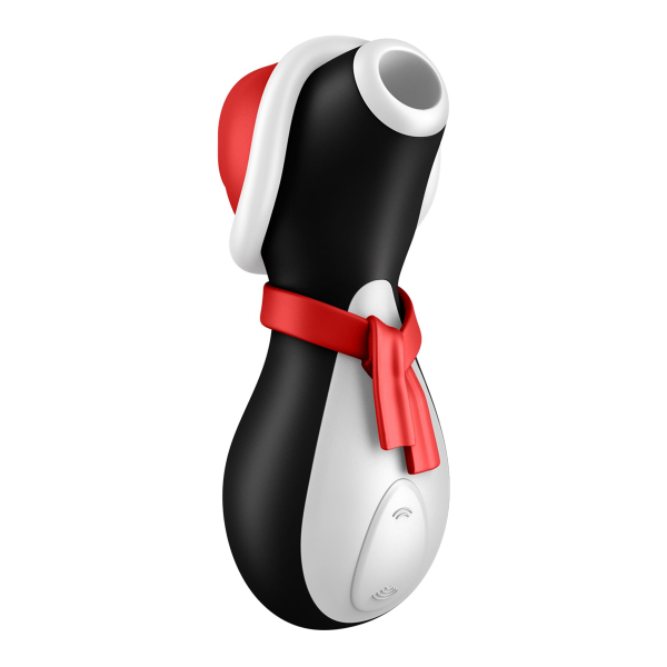 Вакуумний кліторальний стимулятор Satisfyer Penguin Holiday Edition, у шапочці та шарфі - фото