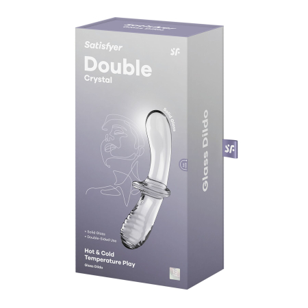 Двосторонній скляний дилдо Satisfyer Double Crystal Transparent, боросилікатне скло, унісекс - фото №5
