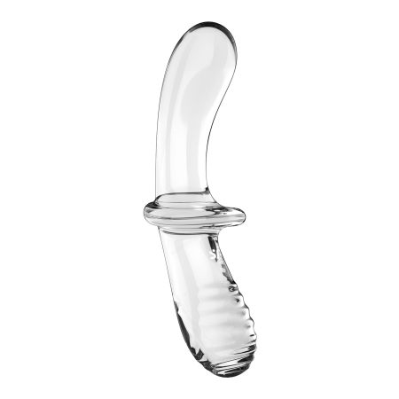 Двосторонній скляний дилдо Satisfyer Double Crystal Transparent, боросилікатне скло, унісекс - фото №4