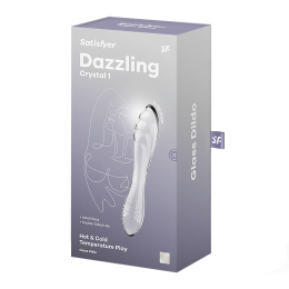 Двосторонній скляний дилдо Satisfyer Dazzling Crystal 1 Transparent, дуже міцний, без стопера - - фото №5