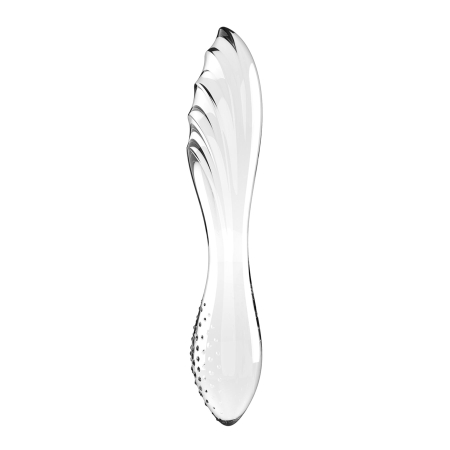 Двосторонній скляний дилдо Satisfyer Dazzling Crystal 1 Transparent, дуже міцний, без стопера - фото №3