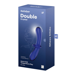 Двосторонній скляний дилдо Satisfyer Double Crystal Light blue, боросилікатне скло, унісекс - - фото №5