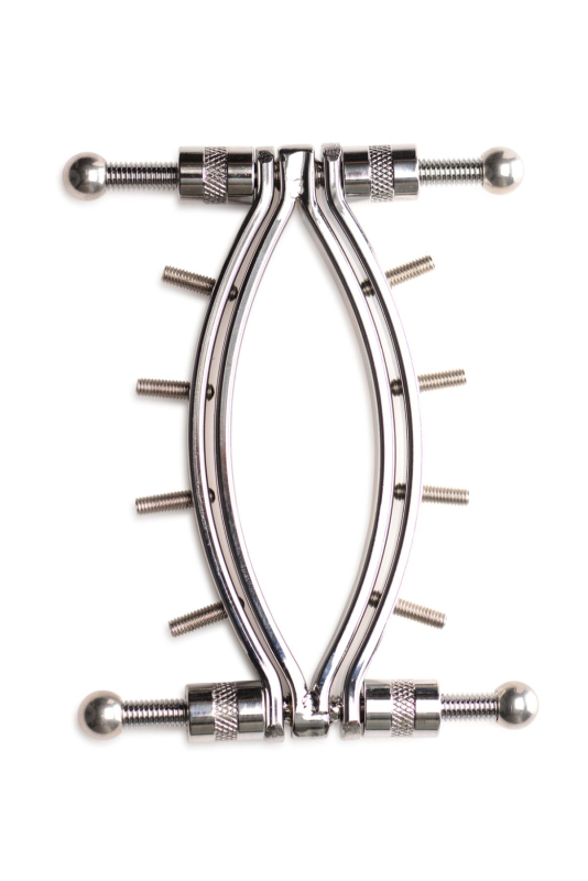 Затискач для вагіни Master Series: Spread 'Em Poker Vagina Clamp with Adjustable Pressure Screws, ши - фото