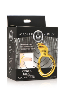 Ерекційне кільце з головою кобри Master Series: Cobra King Golden Cock Ring - - фото №5