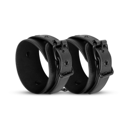 Наручники Bedroom Fantasies: Faux Leather Handcuffs One Size, чорні - - фото №4