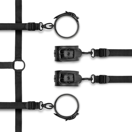 Фіксатор на ліжко з наручниками та поножами Bedroom Fantasies: Under the bed Restraint Bondage Set №3