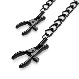 Затискачі для сосків Bedroom Fantasies Nipple Clamps with Chain - Black - - фото №3