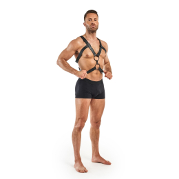 Портупея Bedroom Fantasies: Rocco Bondage Harness, чорна - - фото №5