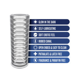 Мастурбатор Rize by Blush - Ribz Glow in the Dark Masturbator - Clear - - фото №2