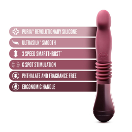 Пульсатор Temptasia by Blush - Trixie Thrusting Dildo - Wine Red - - фото №2