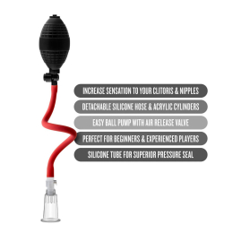 Вакуумна помпа для клітора Temptasia by Blush - Beginner's Clitoral Pumping System - Black - - фото №5