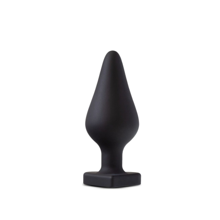 Анальна пробка Blush Temptasia – Fuck Me Anal Plug – Black, основа у вигляді сердечка - фото