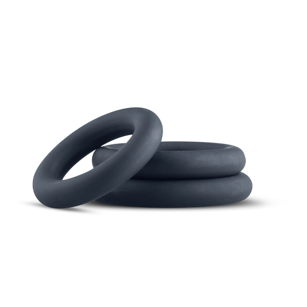 Набір ерекційних кілець Boners 3-Piece Cock Ring Set - Grey 
