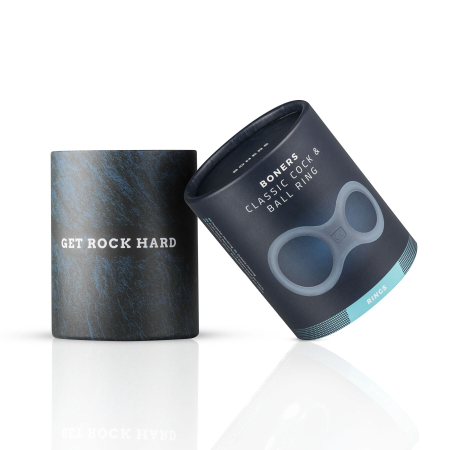 Ерекційне кільце Boners Classic Cock & Ball Ring - Grey - фото №2