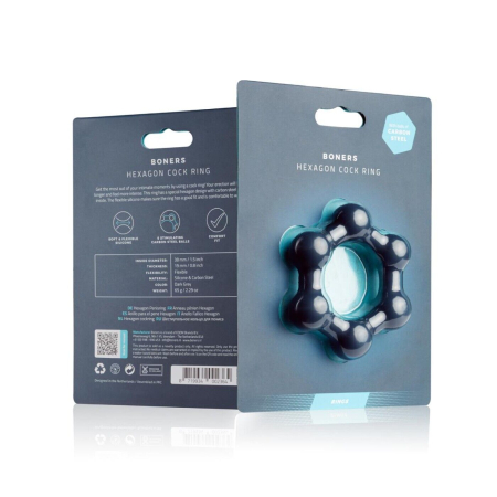 Ерекційне кільце Boners Hexagon Cock Ring - фото №5