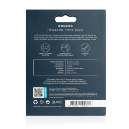 Ерекційне кільце Boners Hexagon Cock Ring - - фото №4