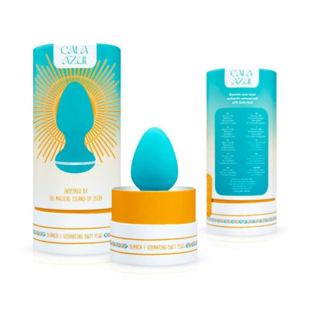 Анальна вібропробка Cala Azul - Blanca Vibrating anal plug №9