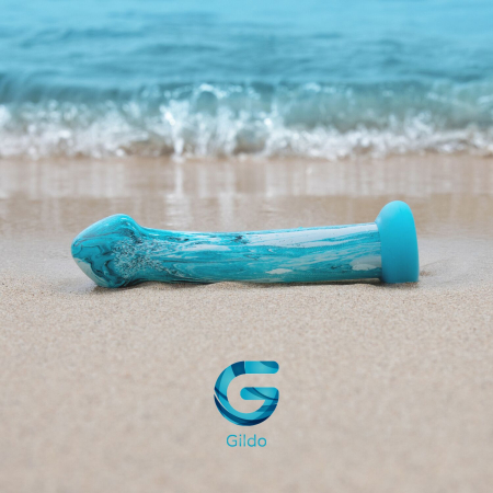 Скляний дилдо Gildo Ocean Ripple, об’ємна головка, ідеально для точки G - фото №8