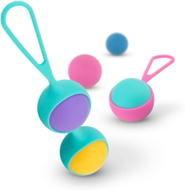 Набір вагінальних кульок PMV20: Vita – Kegel Ball Set, маса 40, 50, 60 г, два тримачі - - фото №3