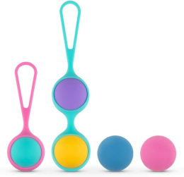 Набір вагінальних кульок PMV20: Vita – Kegel Ball Set, маса 40, 50, 60 г, два тримачі - фото