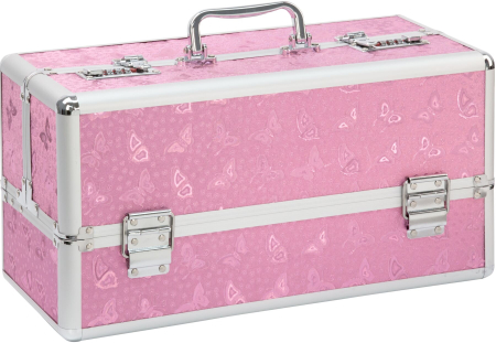 Великий кейс для зберігання секс-іграшок BMS Factory Large Lokable Vibrator Case Pink, кодовий замок - фото