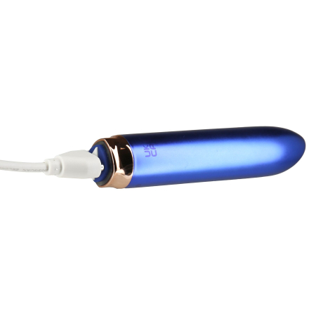 Віброкуля Swan Maximum + Comfy Cuff Blue, суперпотужна, різна інтенсивність, силіконова манжета - фото №6