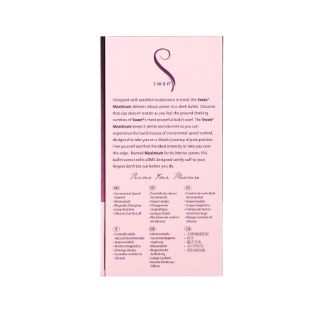 Віброкуля Swan Maximum + Comfy Cuff Pink, суперпотужна, різна інтенсивність, силіконова манжета - фото №10