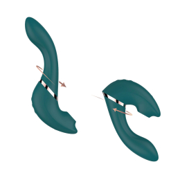 Багатофункціональний вібратор з вакуумною стимуляцією Swan The Monarch Teal - - фото №5