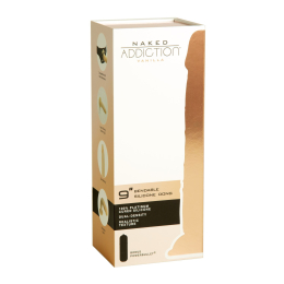 Фалоімітатор Naked Addiction — 9? Silicone Dual Density Bendable Dildo Vanilla, віброкуля в подаруно - - фото №8