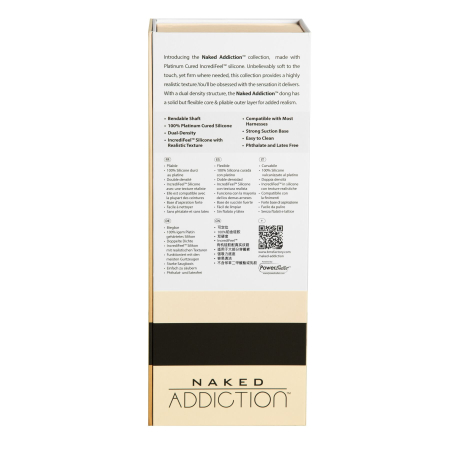 Фалоімітатор Naked Addiction — 9? Silicone Dual Density Bendable Dildo Vanilla, віброкуля в подаруно - фото №10