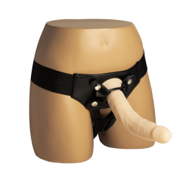 Фалоімітатор Naked Addiction — 9? Silicone Dual Density Bendable Dildo Vanilla, віброкуля в подаруно - - фото №4