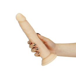 Фалоімітатор Naked Addiction — 9? Silicone Dual Density Bendable Dildo Vanilla, віброкуля в подаруно - - фото №3