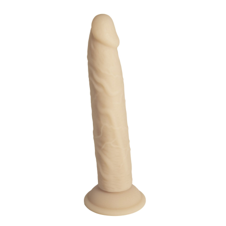 Фалоімітатор Naked Addiction — 9? Silicone Dual Density Bendable Dildo Vanilla, віброкуля в подаруно - фото