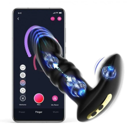 Смарт вібратор-пульсатор Fun Town Jive Black, імітація фрикцій - - фото №5