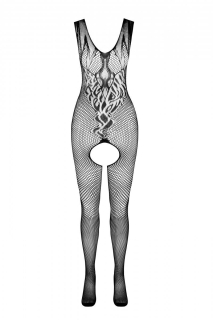 Бодістокінг з крилами Passion BS098 One Size, black, середня сітка, відкритий доступ - - фото №3