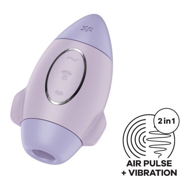 Вакуумний стимулятор з вібрацією Satisfyer Mission Control Violet, 2 незалежні мотори - фото