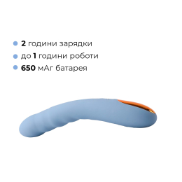 Смарт-вібратор з пульсацією Svakom Ava Neo Cornflower Blue, 15 режимів роботи, водонепроникний - - фото №7