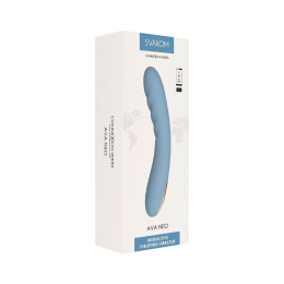 Смарт-вібратор з пульсацією Svakom Ava Neo Cornflower Blue, 15 режимів роботи, водонепроникний - - фото №10