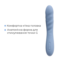 Смарт-вібратор з пульсацією Svakom Ava Neo Cornflower Blue, 15 режимів роботи, водонепроникний - - фото №6