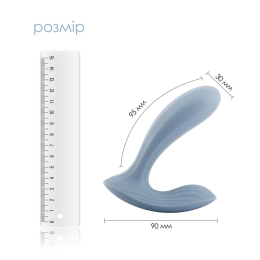 Смарт-вібратор в трусики Svakom Erica Dusty Blue, дуже гнучкий, 2 мотори - - фото №3