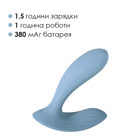 Смарт-вібратор в трусики Svakom Erica Dusty Blue, дуже гнучкий, 2 мотори - фото №6