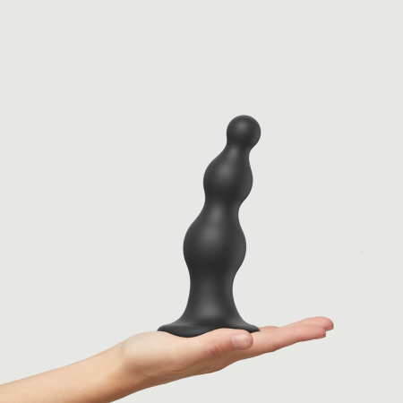 Насадка для страпона Strap-On-Me Dildo Plug Beads Black L - фото №2