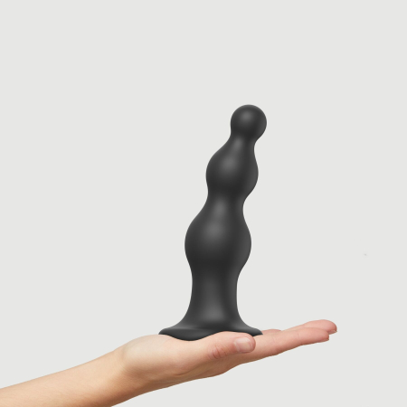 Насадка для страпона Strap-On-Me Dildo Plug Beads Black XL - фото №2