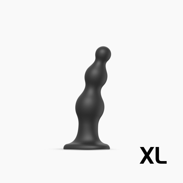 Насадка для страпона Strap-On-Me Dildo Plug Beads Black XL - фото