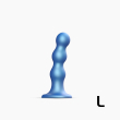 Насадка для страпона Strap-On-Me Dildo Plug Balls Blue Metallic L - фото №1