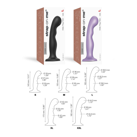 Насадка для страпона Strap-On-Me Dildo Plug P&G Black L - фото №4