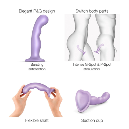 Насадка для страпона Strap-On-Me Dildo Plug P&G Lilas Metallic L - фото №3