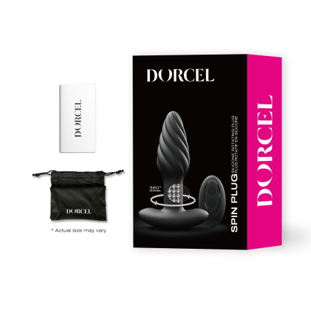 Анальна пробка з вібрацією та перлинним масажем Dorcel Spin Plug, макс. діам. 3,8 см, пульт ДК №5