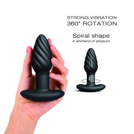 Анальна пробка з вібрацією та перлинним масажем Dorcel Spin Plug, макс. діам. 3,8 см, пульт ДК №2